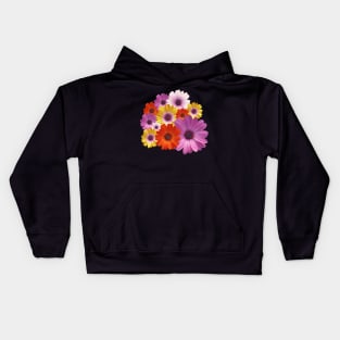 Colorful Pastel Medley of African Daisies / Osteospermums Kids Hoodie